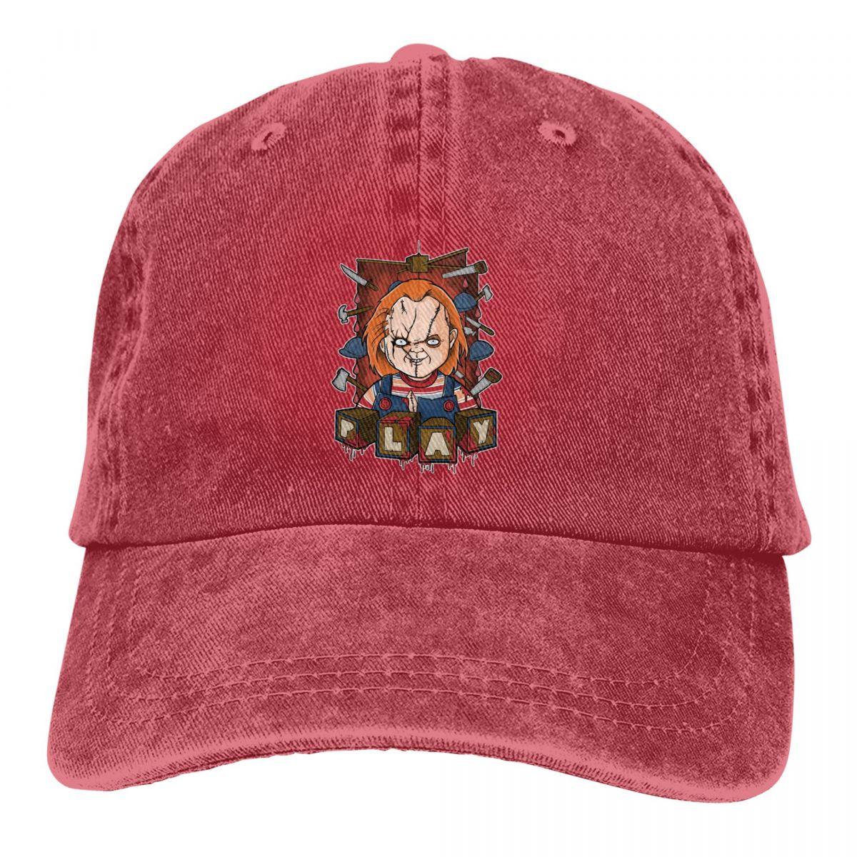 Floral CAP Play Baseball Caps Pet Kinderspel Chucky Doll Horror Film Zonnescherm Hoeden voor Unisex Dames One Size