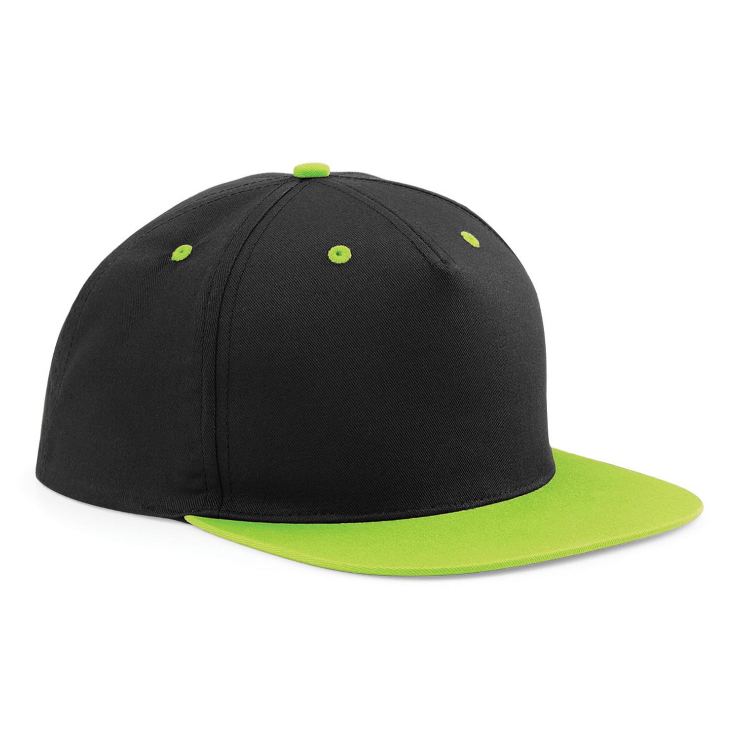 Beechfield unisex 5 panelen contrasterende snapback pet (pak van 2) One size