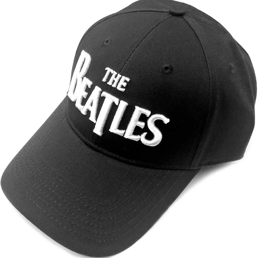 The Beatles Unisex volwassen Drop T-logo baseballpet One Size zwart
