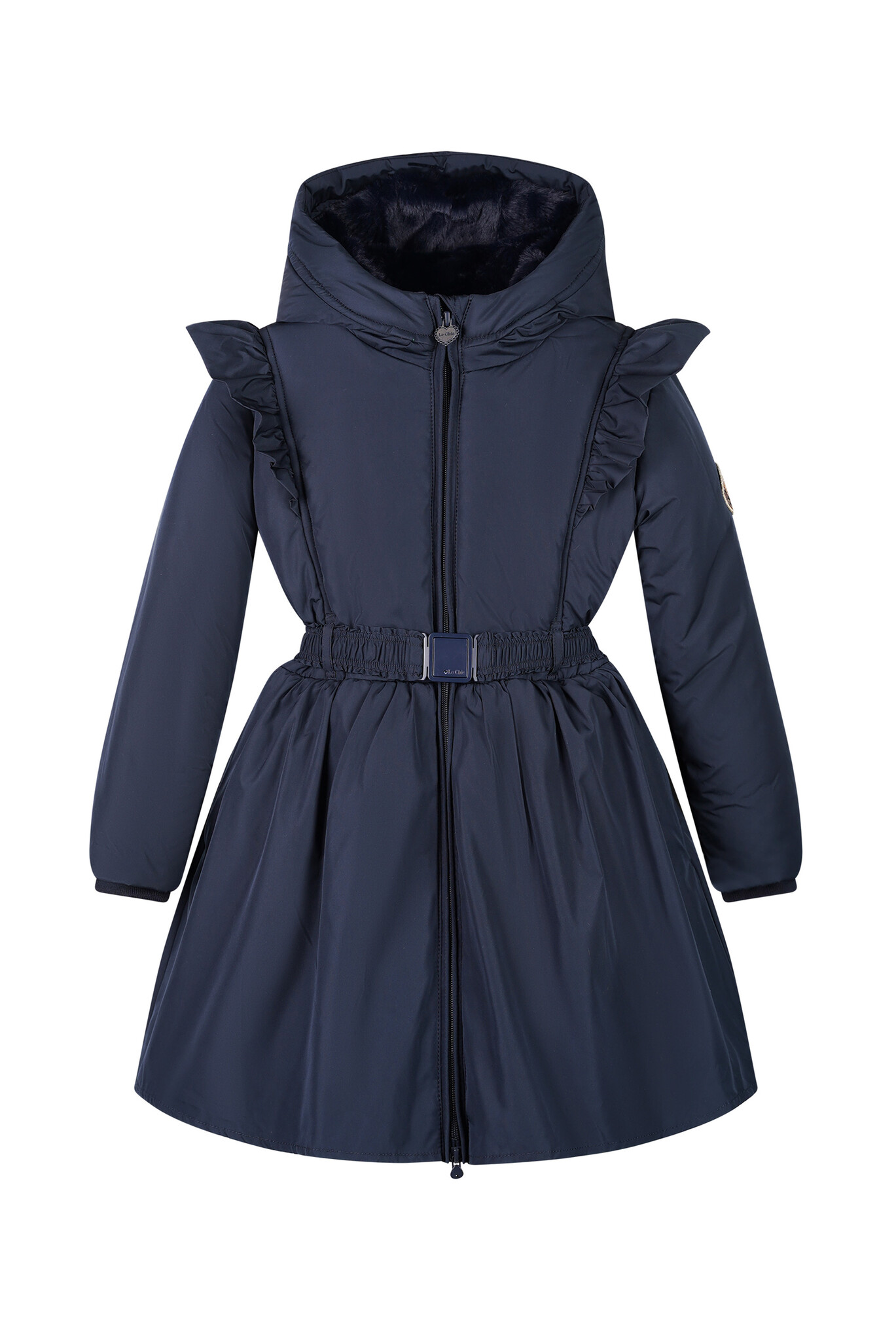 Le Chic winter winterjas meisjes - navy blauw - riem
