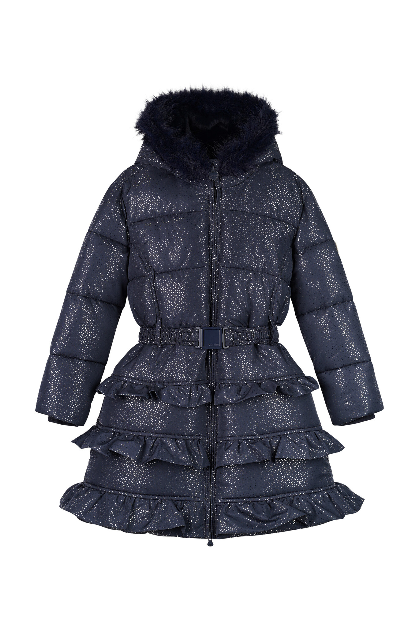 Le Chic winter winterjas meisjes - navy blauw - Blight - ruffle