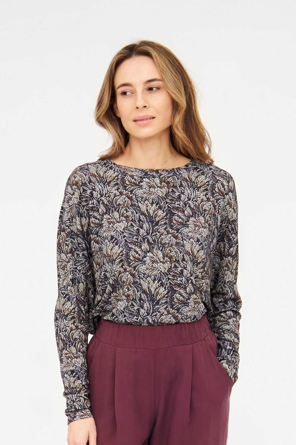 Widda Damen vegan T-Shirt Slabby Floral Mehrfarbig