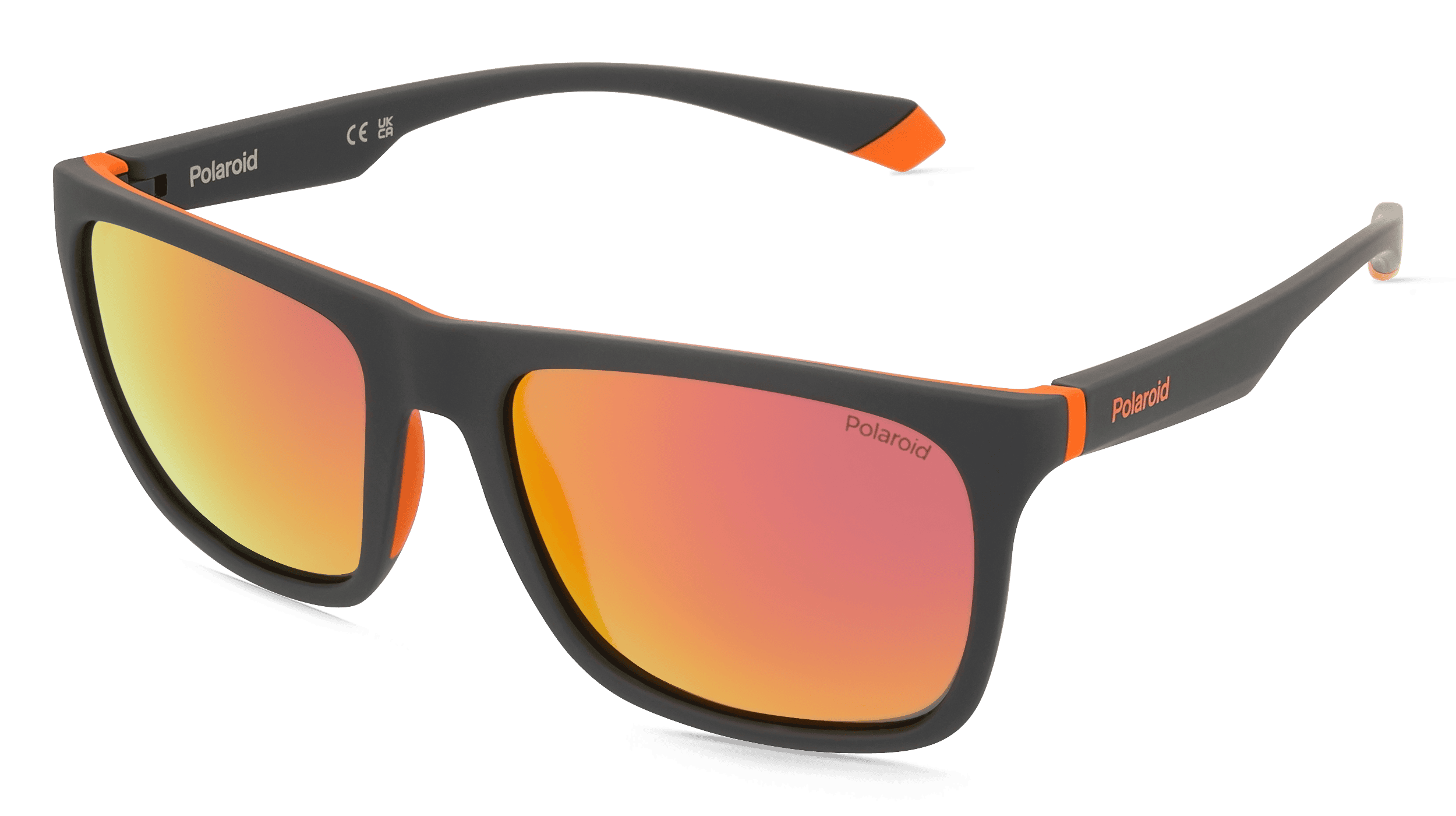Polaroid PLD 2141/S Unisex Zonnebril, Zwart oranje