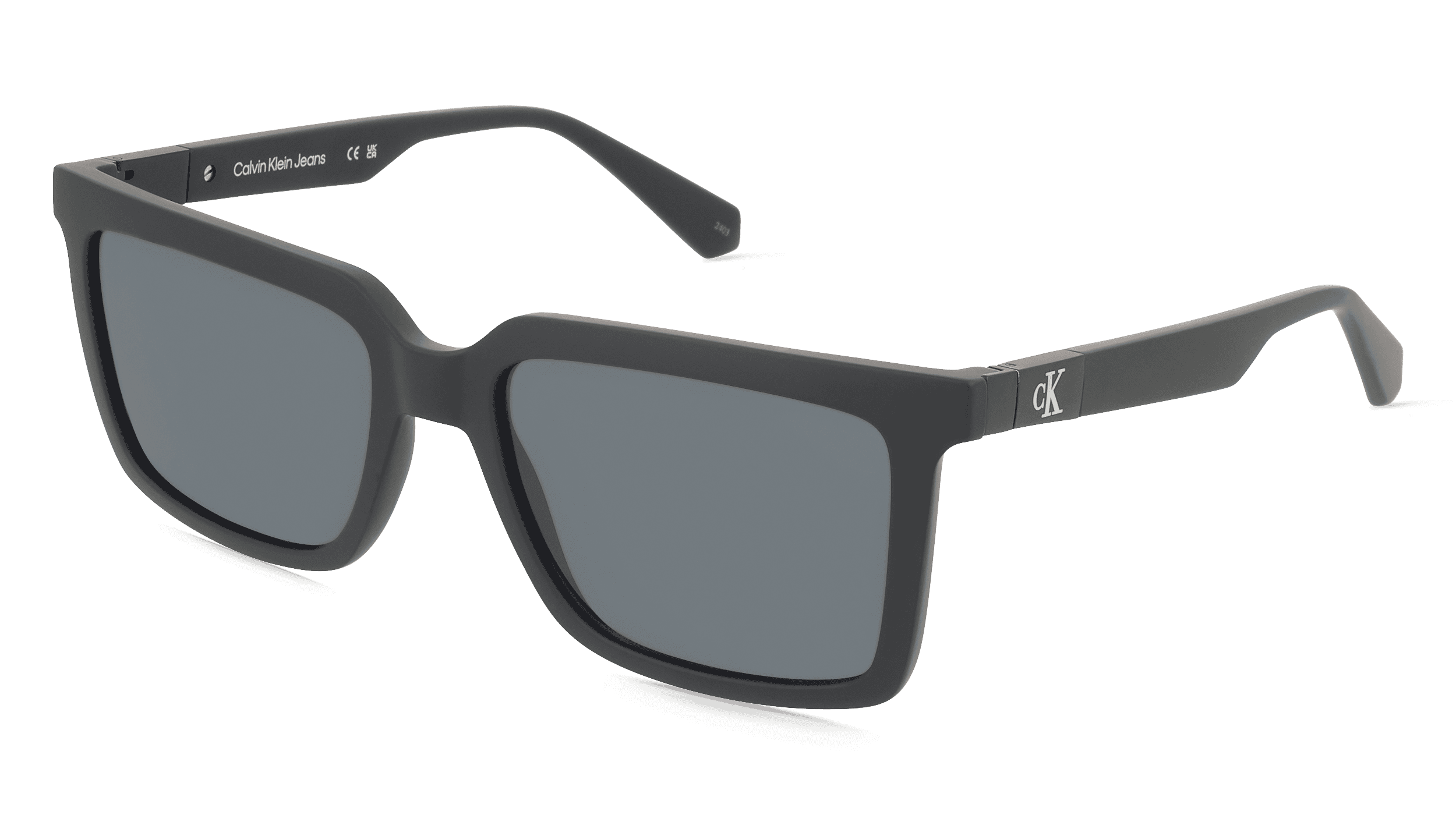 Calvin Klein CKJ23659S Unisex Zonnebril, zwart mat