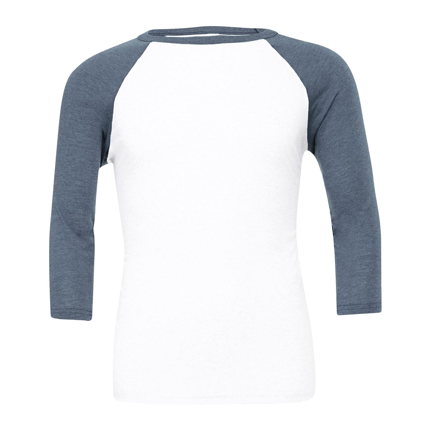 Bella + Canvas Unisex volwassen triblend honkbal T-shirt met 3/4 mouwen L