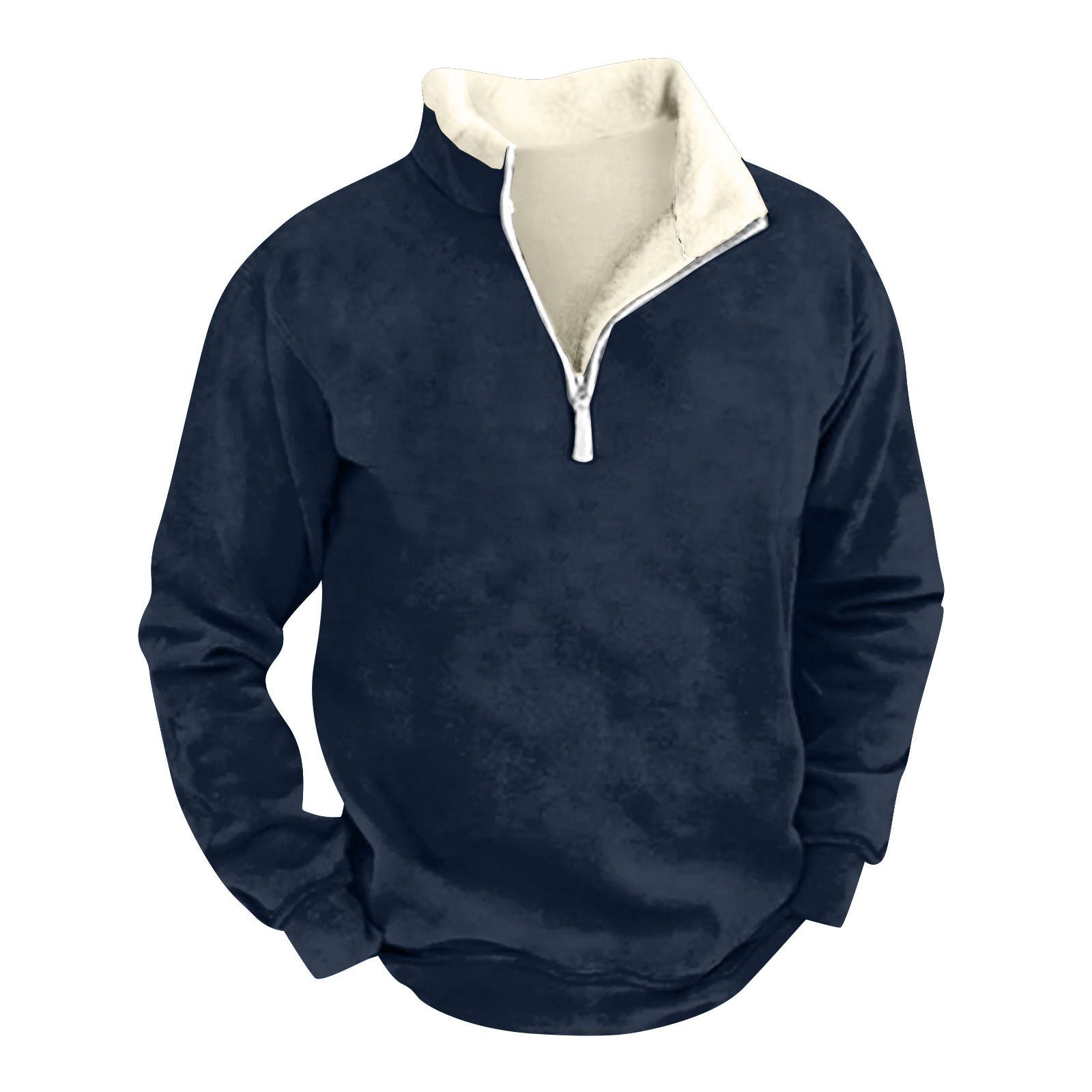 Long nose Heren T-shirt Shirt Lange Mouw Feest Kerstmis Fleece Kraag V-hals Top XXXXL Vloot