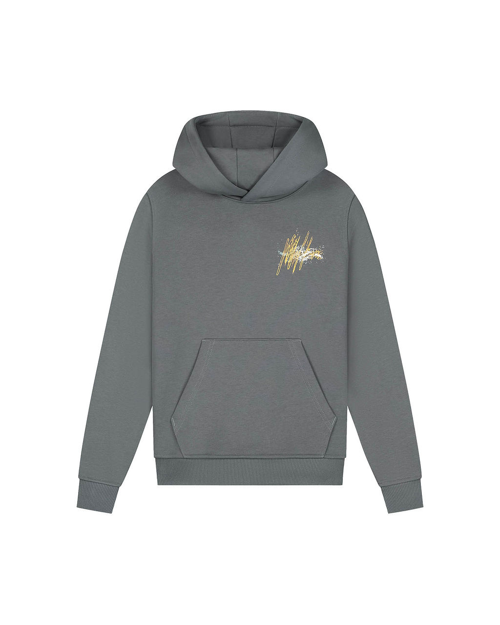 Malelions winter hoodie jongens - grijs/oranje - splash