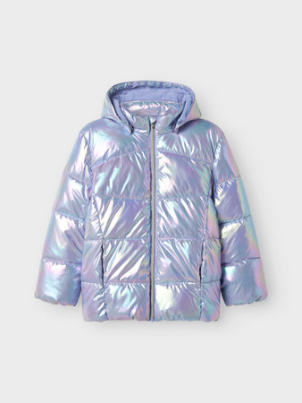 Name it winter winterjas meisjes - paars - puffer, shiny - NkfMolina