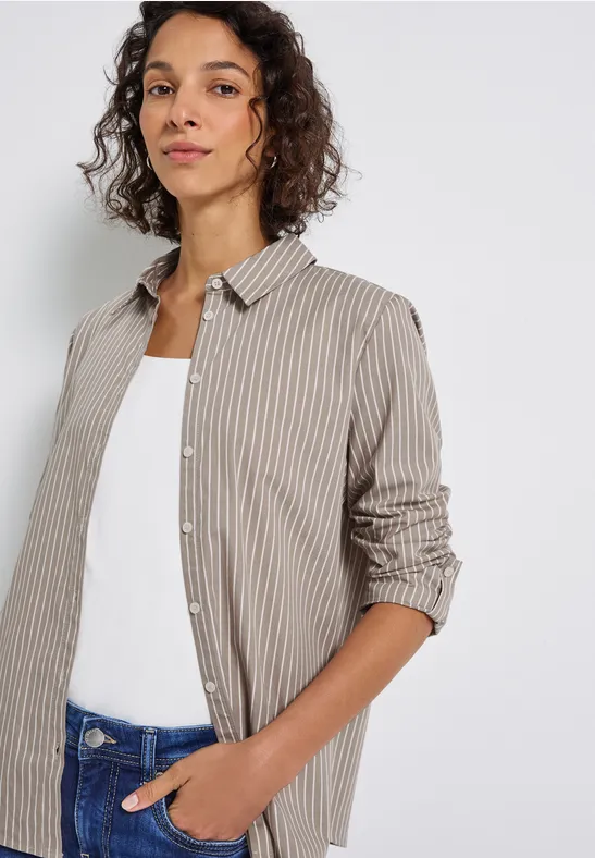 Street One Gestreepte zakelijke blouse