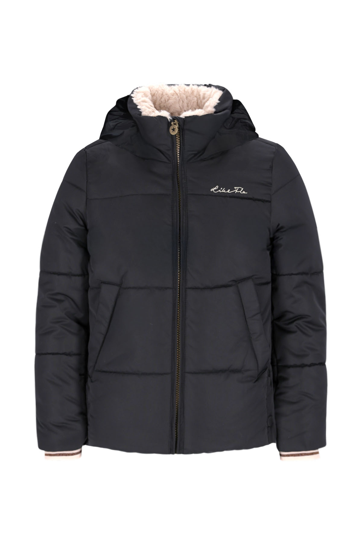 Like Flo winter winterjas meisjes - grijs - Aelin - kort, capuchon