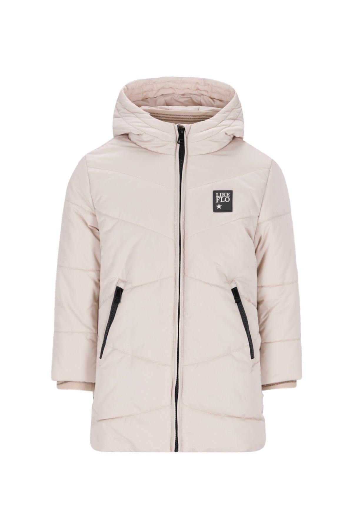 Like Flo winter winterjas meisjes - beige - Abbi - gewatteerd, capuchon