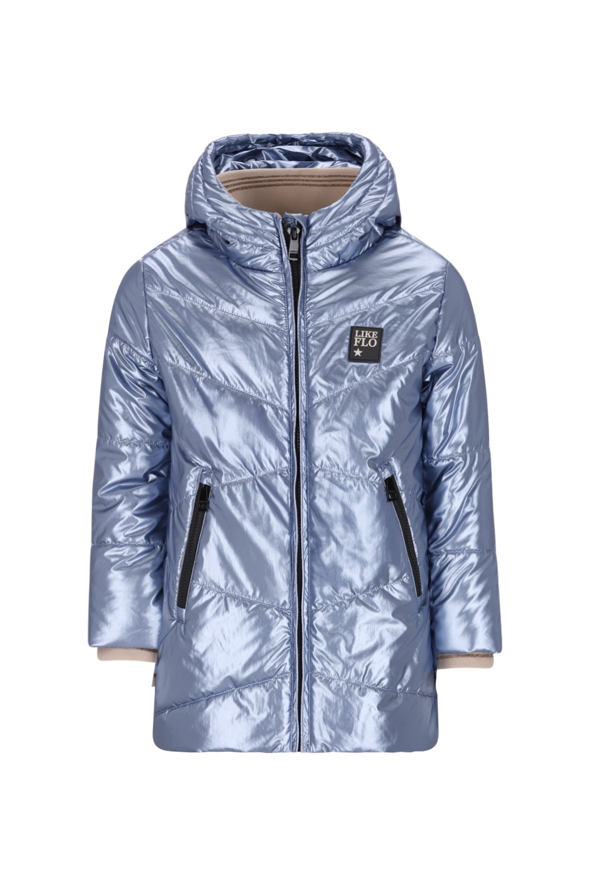 Like Flo winter winterjas meisjes - blauw - Abbi - gewatteerd, capuchon