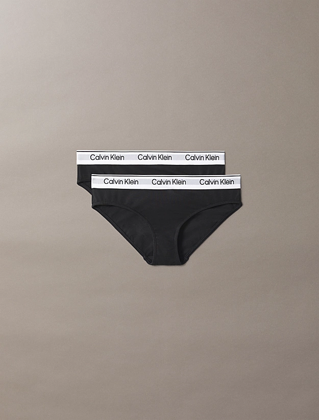 Calvin Klein Brazilian slip 2PK BIKINI met logoband (2 stuks, Set van 2)