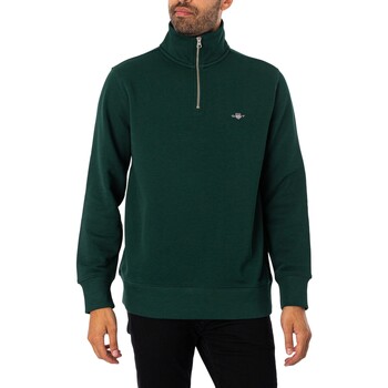 Gant Sweater  Regular Shield-sweatshirt met halve rits