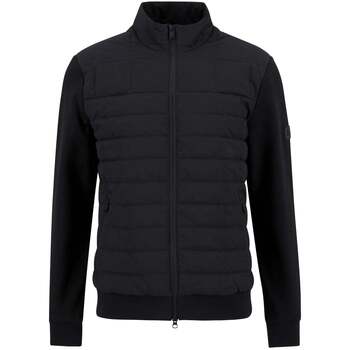 Barbour Sweater  Collins Baffle Quilted Sweatshirt Black