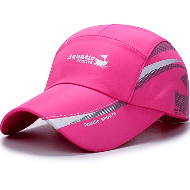 R&N Fashion Sneldrogende waterdichte heren sport eend tong zonnehoed buitenruimte baseballpet roze