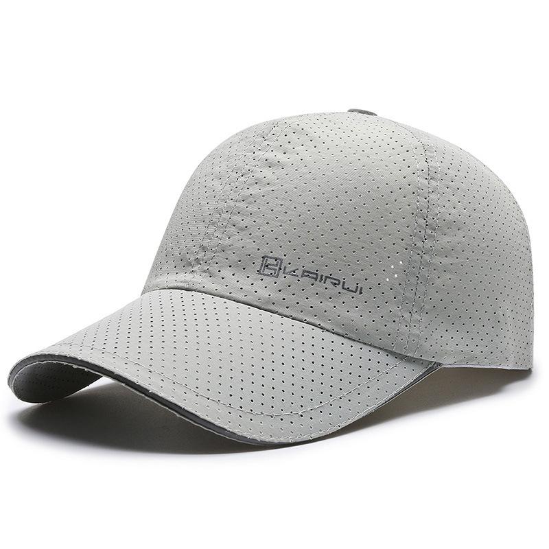 Northwood Summer Cap Men Women Mesh Baseball Caps Breathable Holes Sun Snapback Hat Trucker Cap Dad Hats 55-60 cm lichtgrijze kleur
