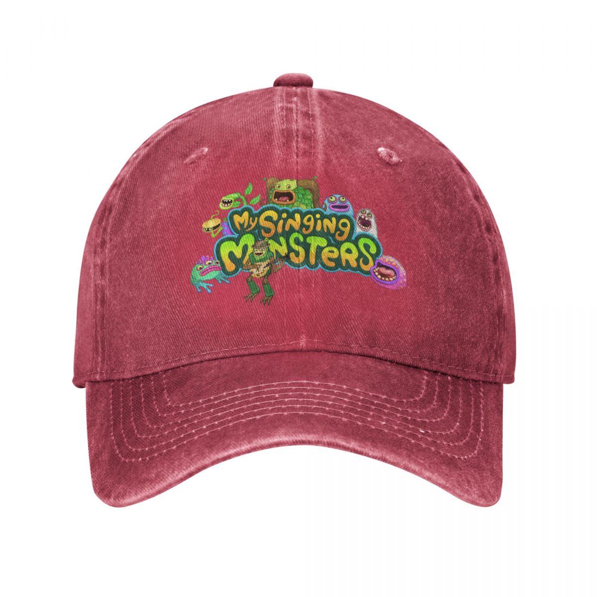 DJOJO CAP Hiphop gewassen katoen My Singing Monsters Game Cartoon Baseball Cap Dad Hat Verstelbare Cap Hoeden One Size