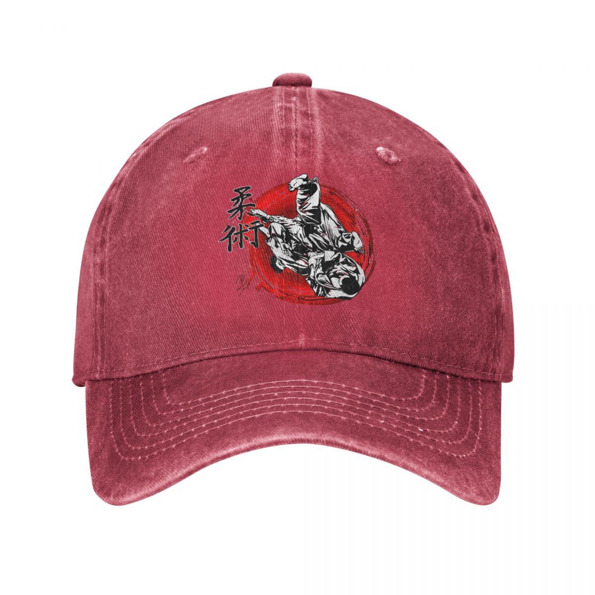 DJOJO CAP JuJitsu Gewassen Baseball Cap Snapback Zonnehoed Voor Jongen Meisje Jiu Jitsu BJJ Judo Brazilië Cap Hoeden Zomer Herfst Vintage pet One Size