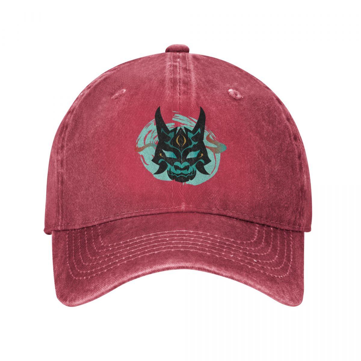 DJOJO CAP Klassieke Genshin Impact Xiao Yaksha Baseball Caps Mannen Vrouwen Distressed Denim Gewassen Snapback Cap Outdoor Verstelbare Fit Caps Hoed One Size