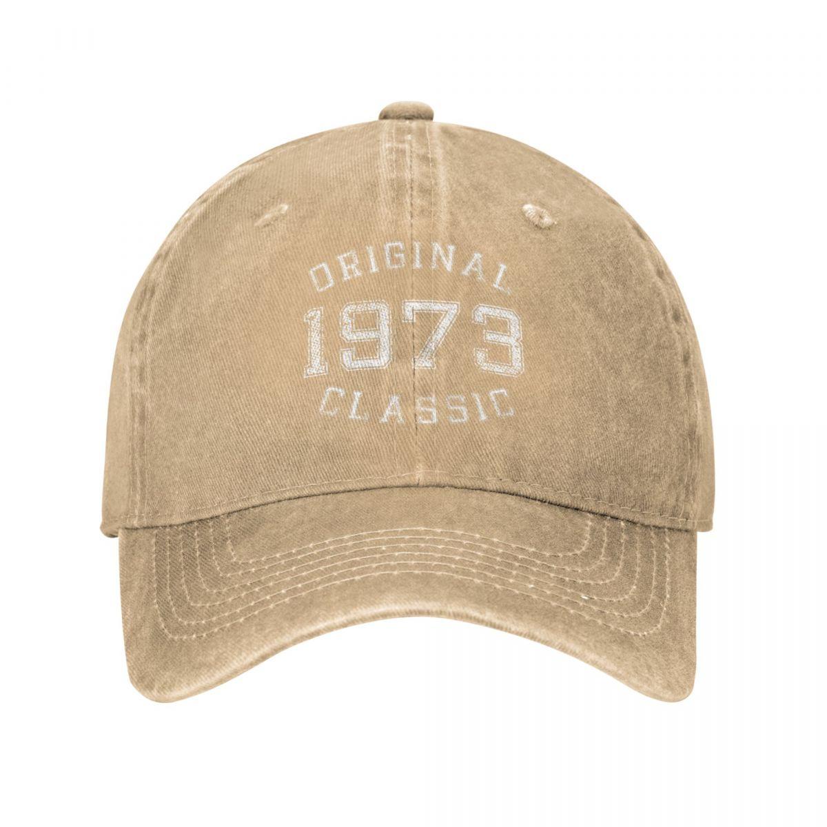 DJOJO CAP Vintage originele klassieke honkbalpet uit 1973 voor mannen en vrouwen, verweerde katoenen zonnepet, 50 jaar oud, outdoor workouts, cadeau, petten, hoed One Size