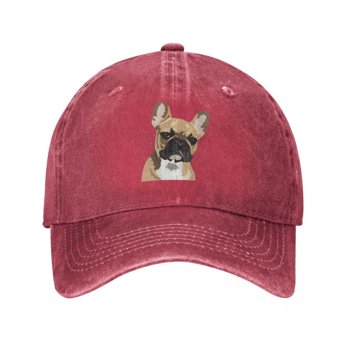 DJOJO CAP Pop Art Fawn Franse Bulldog Mannen Vrouwen Baseball Caps Hond Verontruste Denim Caps Hoed Vintage Golf Ongestructureerde Zachte Hoofddeksels One Size