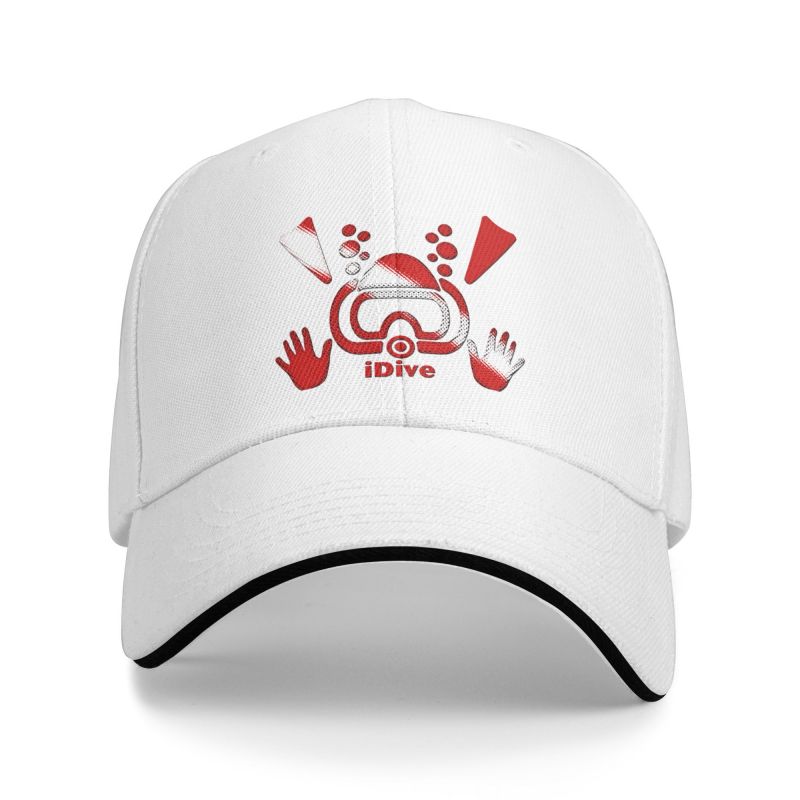 DJOJO CAP Klassieke IDive Dive Flag Scuba Diving Baseball Cap Heren Dames Aangepaste Verstelbare Unisex Duiker Dad Hat Hip Hop Baseball Cap