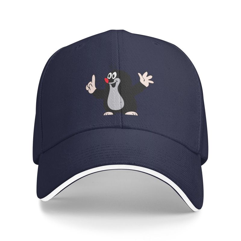 DJOJO CAP Punk Leuke Mol Baseball Cap Mannen Vrouwen Verstelbare Cartoon Krtek Little Maulwurf Papa Hoed Zonbescherming Baseball Cap
