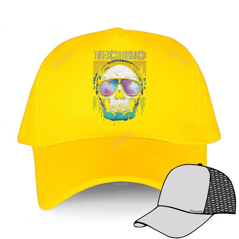 Animedrama Modemerk Baseball caps sunmmer Snapback Hoed unisex Awesome Techno Muziek Skull Head Volwassen nieuwste golfpet Ademende hoeden Adjustable