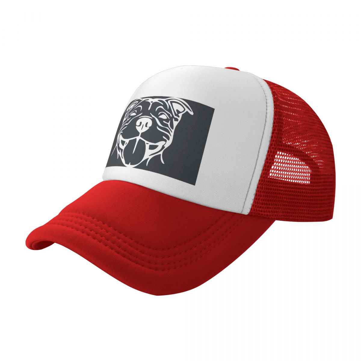 NOmo Home Staffy Staffordshire Bull Terrier Staffie Hond Baseball Cap Zomer Ademend Mesh Hoed Sport Zonbescherming Schild Unisex Mesh Cap Adjustable