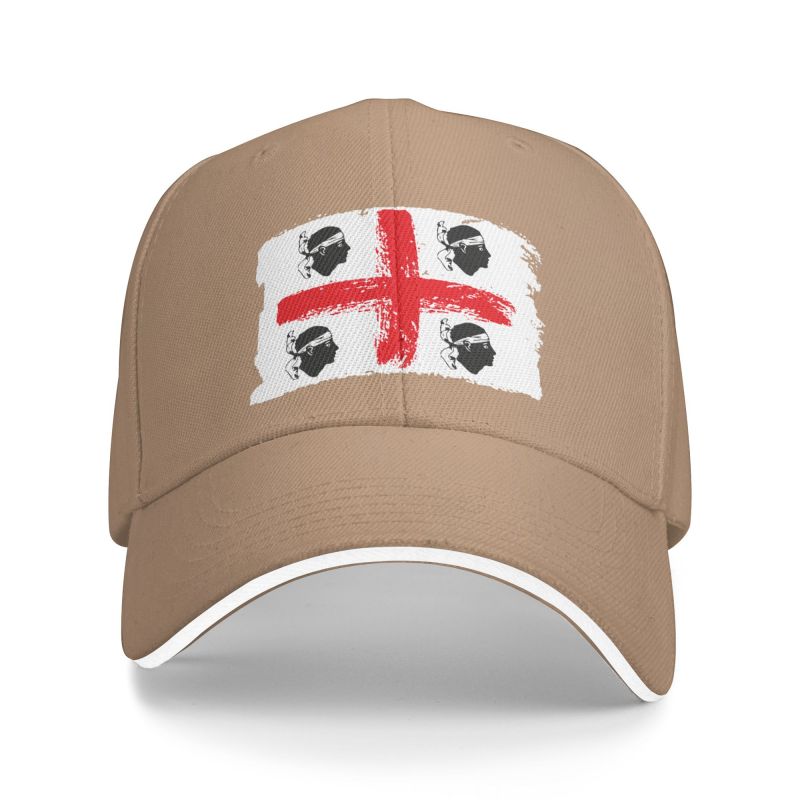 Animedrama Punk Italië Sardinië Wapenschild Baseball Cap voor Unisex Vrouwen Verstelbare Sardegna Vlag Vier Moors Papa Hoed Outdoor Baseball Cap