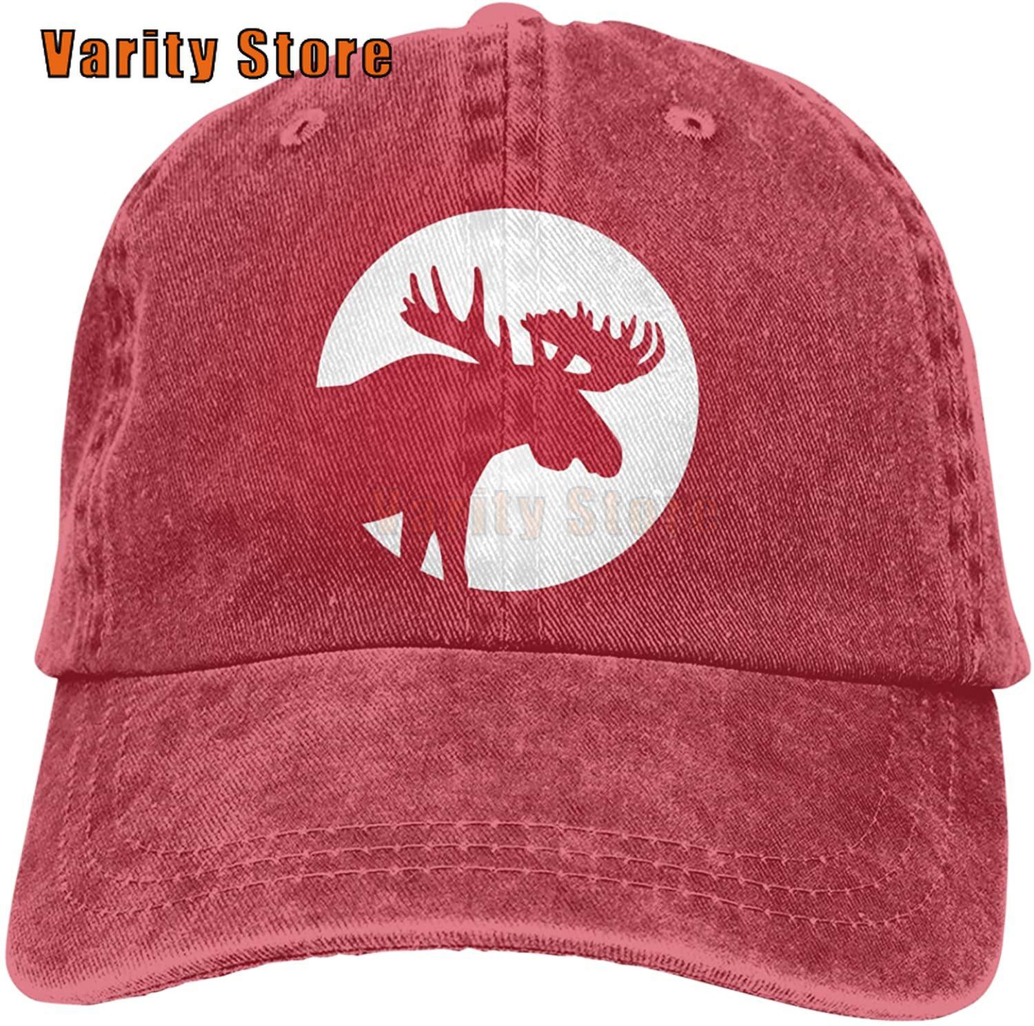 NOmo Home Linzsfe Unisex Maan Scène met Eland Baseball Cap Verstelbare Hoed Denim Verstelbare Dad Hoed Cowboy Caps One Size