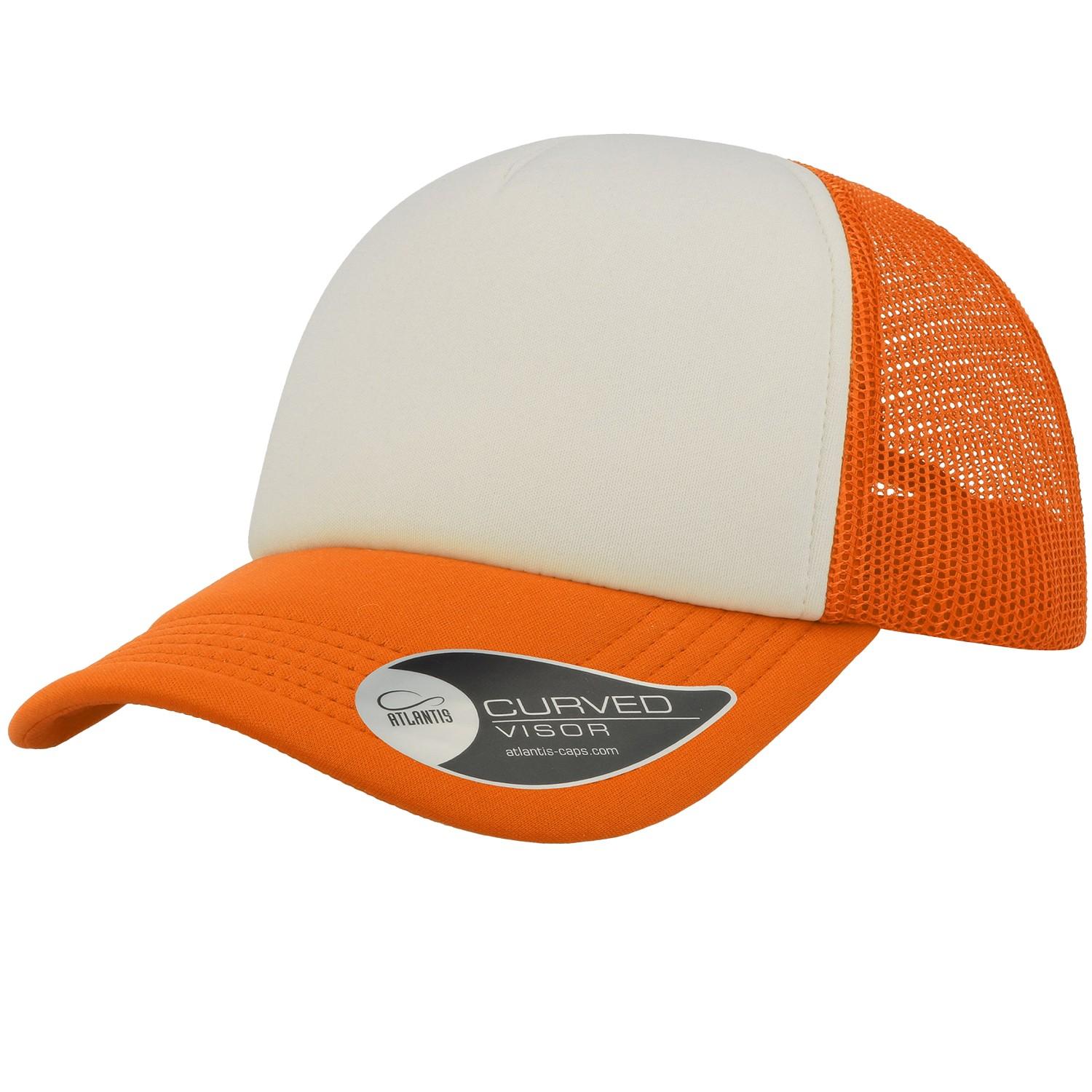 Atlantis Unisex volwassen Rapper 5 Panel Trucker Cap One Size fluorescerende oranje kleur