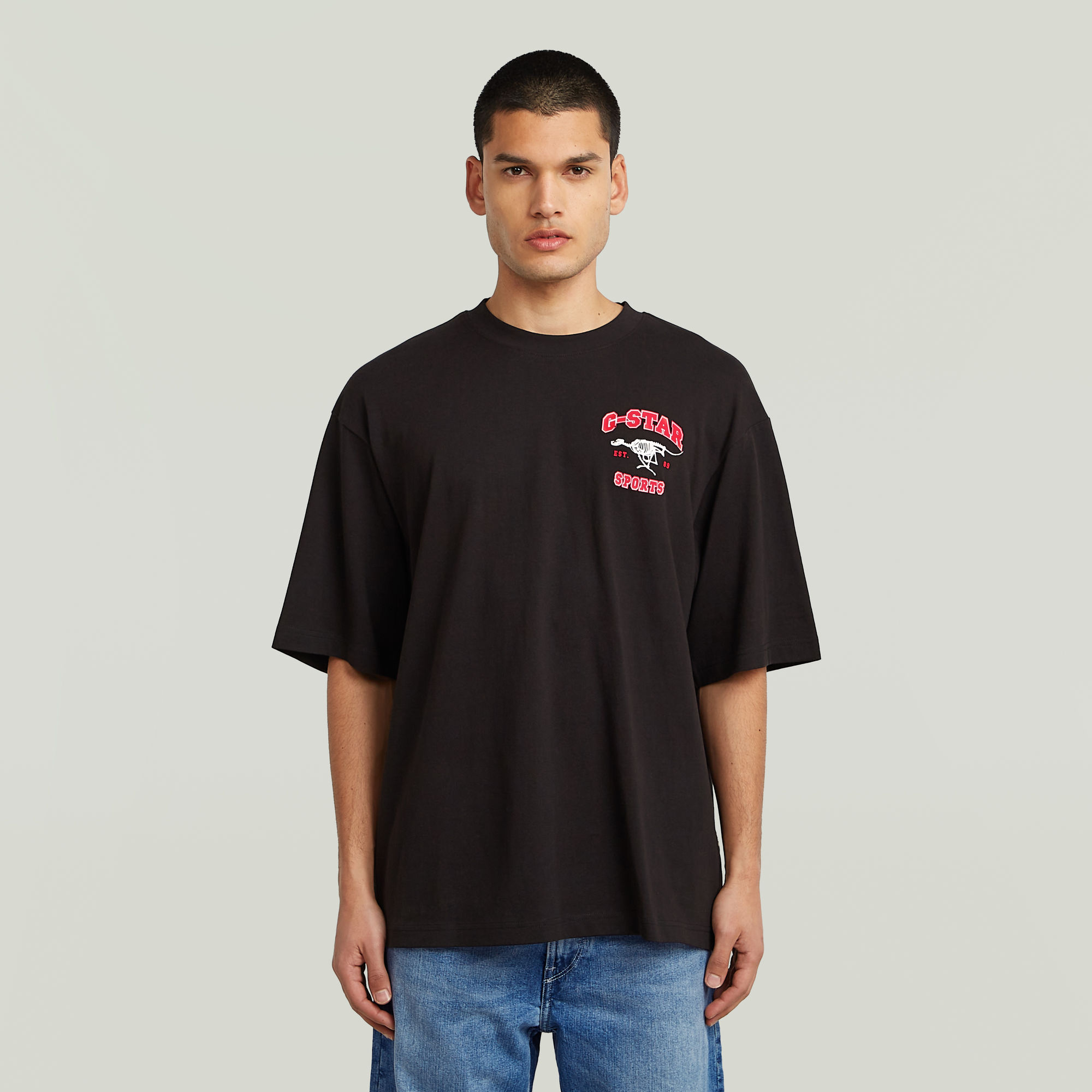 G-Star RAW Running Dog Back Graphic Boxy T-shirt - Zwart - Heren