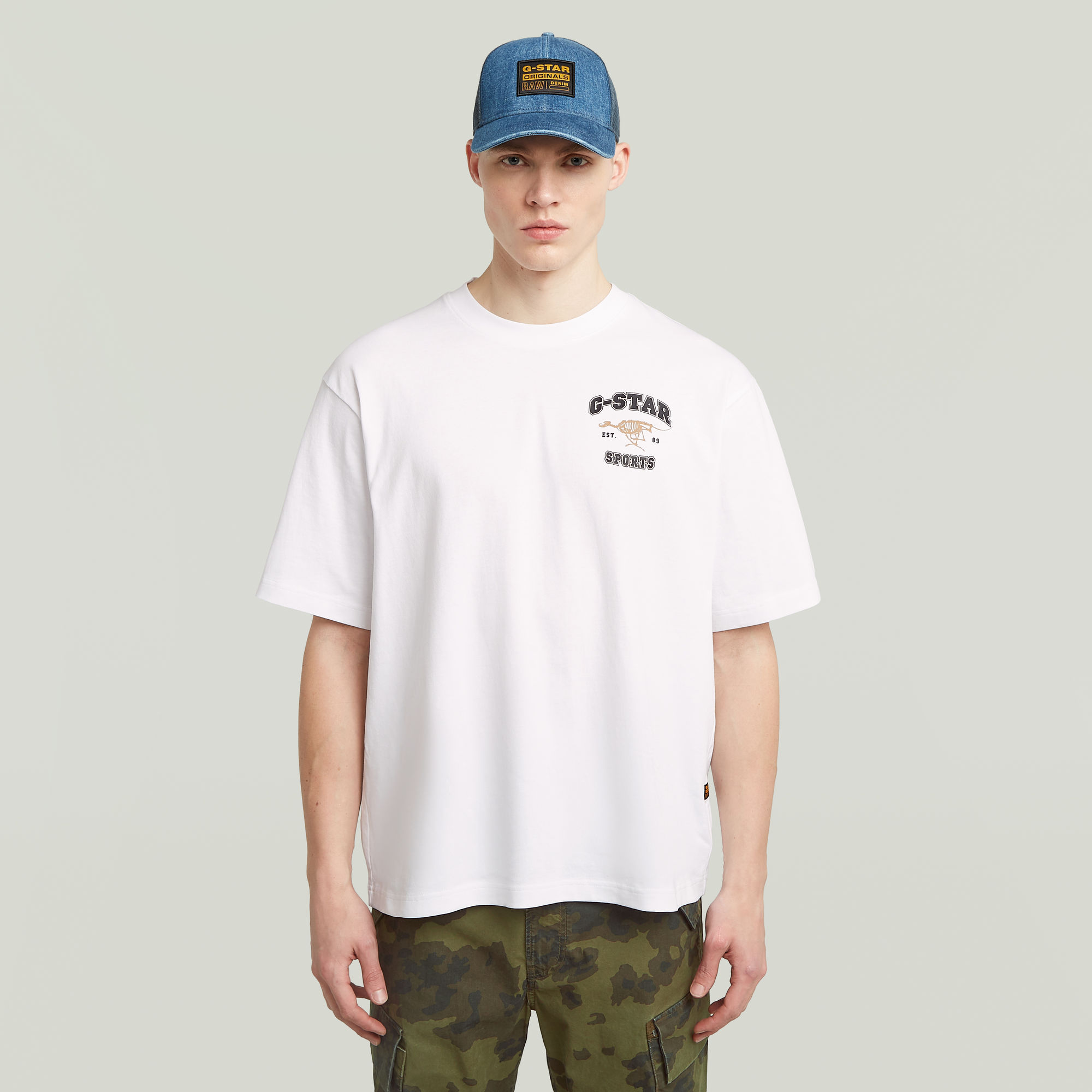 G-Star RAW Running Dog Boxy T-shirt - Wit - Heren