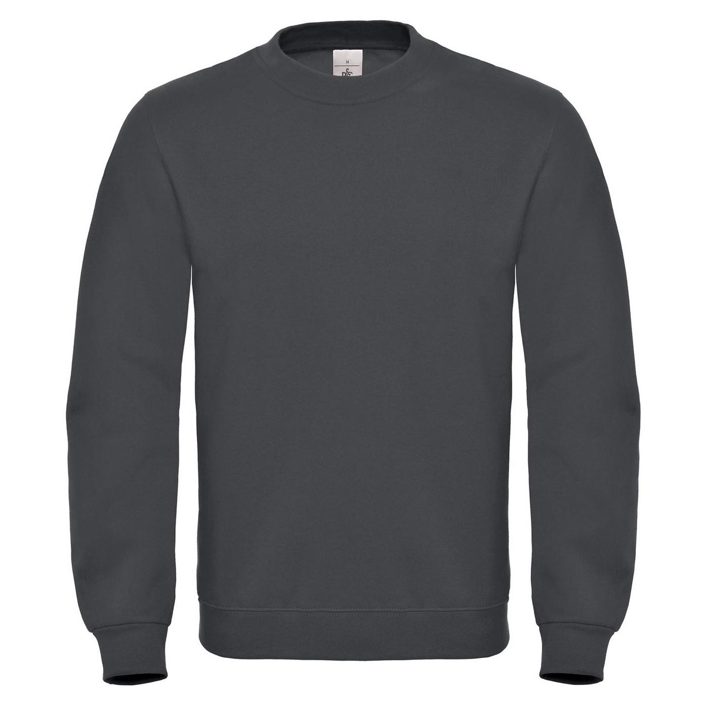 B&C Heren ID.002 katoenen sweatshirt XS koele grijze kleur