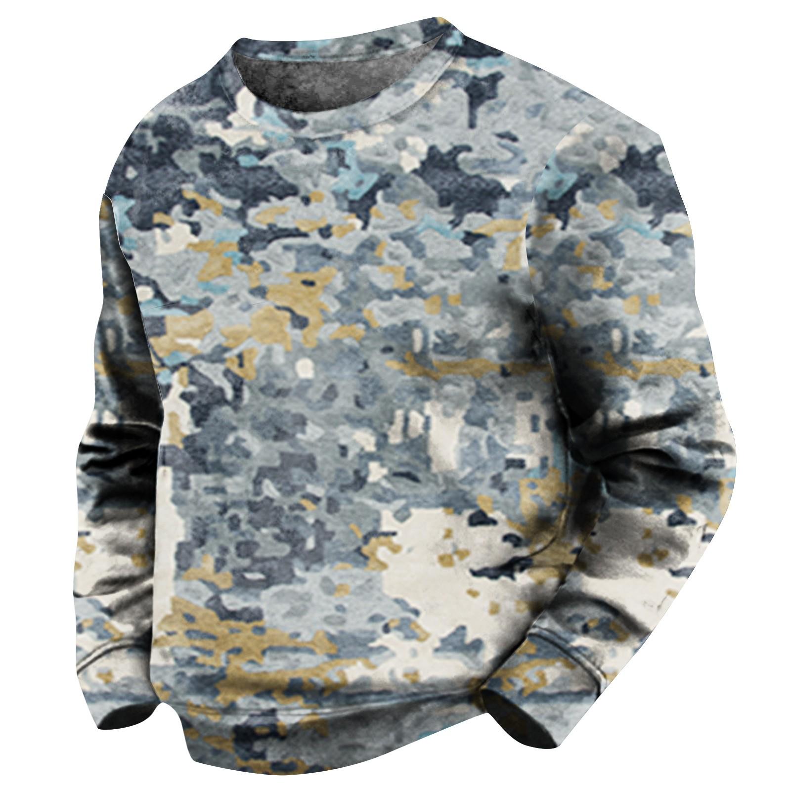 Constantine Heren sweatshirt met print, buiten, etnisch bedrukt, losse lange mouwen XXL