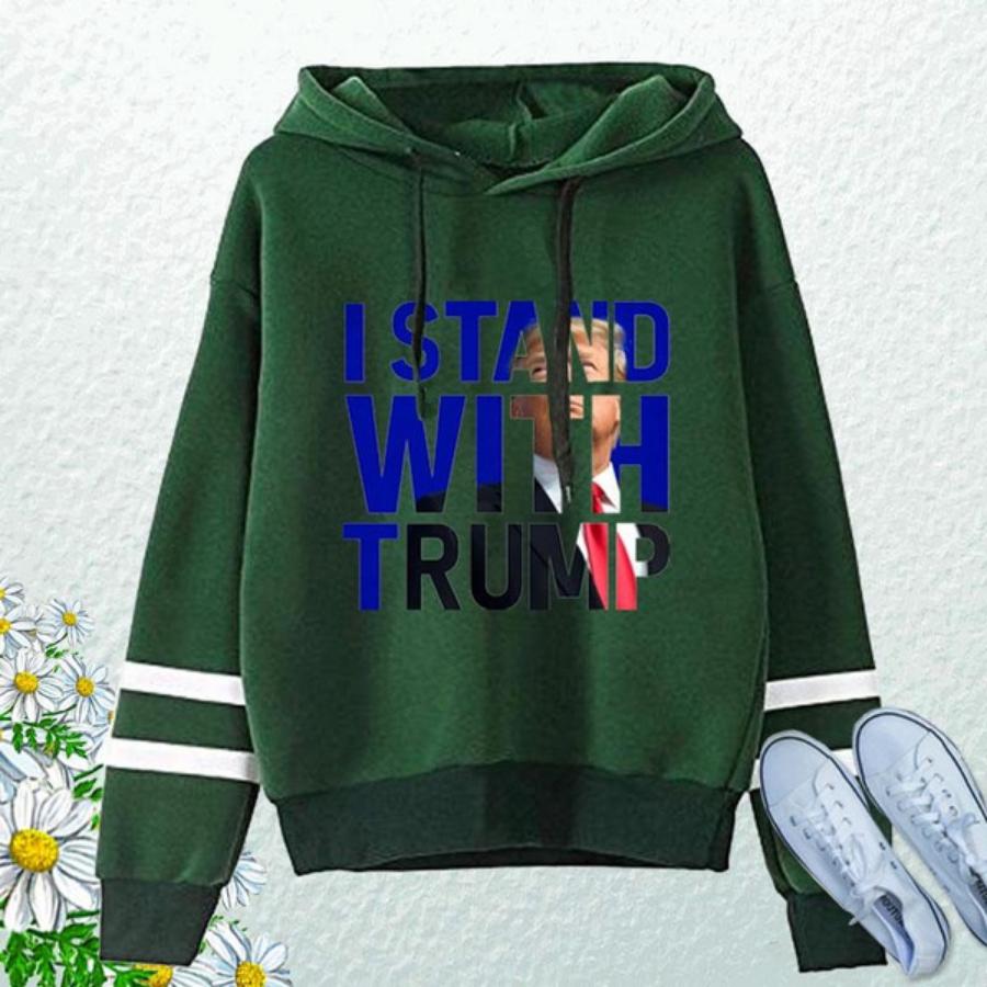 ETST 011 Ik sta met Trump Hoodie Trump 2024 Presidentiële Campagne Sweatshirt 4XL
