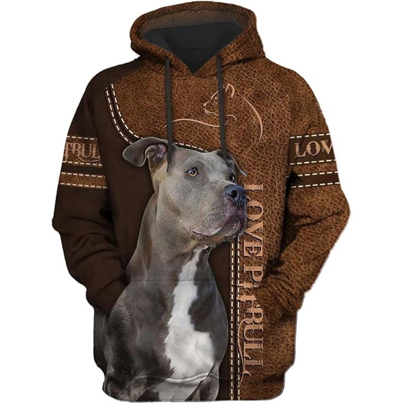 ETST 05 3D All Over Printed Gepersonaliseerde Pit Bull Terrier Grafische Hoodie Voor Heren Lange Mouw Pullover Sweatshirt Cadeau Voor Hondenliefhebbers 5XL
