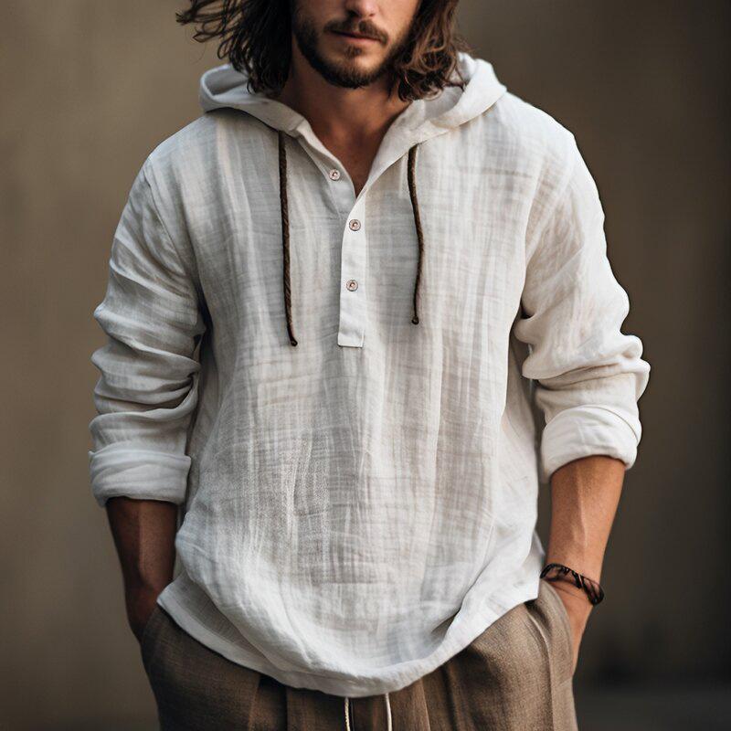 Eight Eight Heren lente/zomer hoodie met capuchon, lange mouwen, hoodie met capuchon, shirt met lange mouwen M