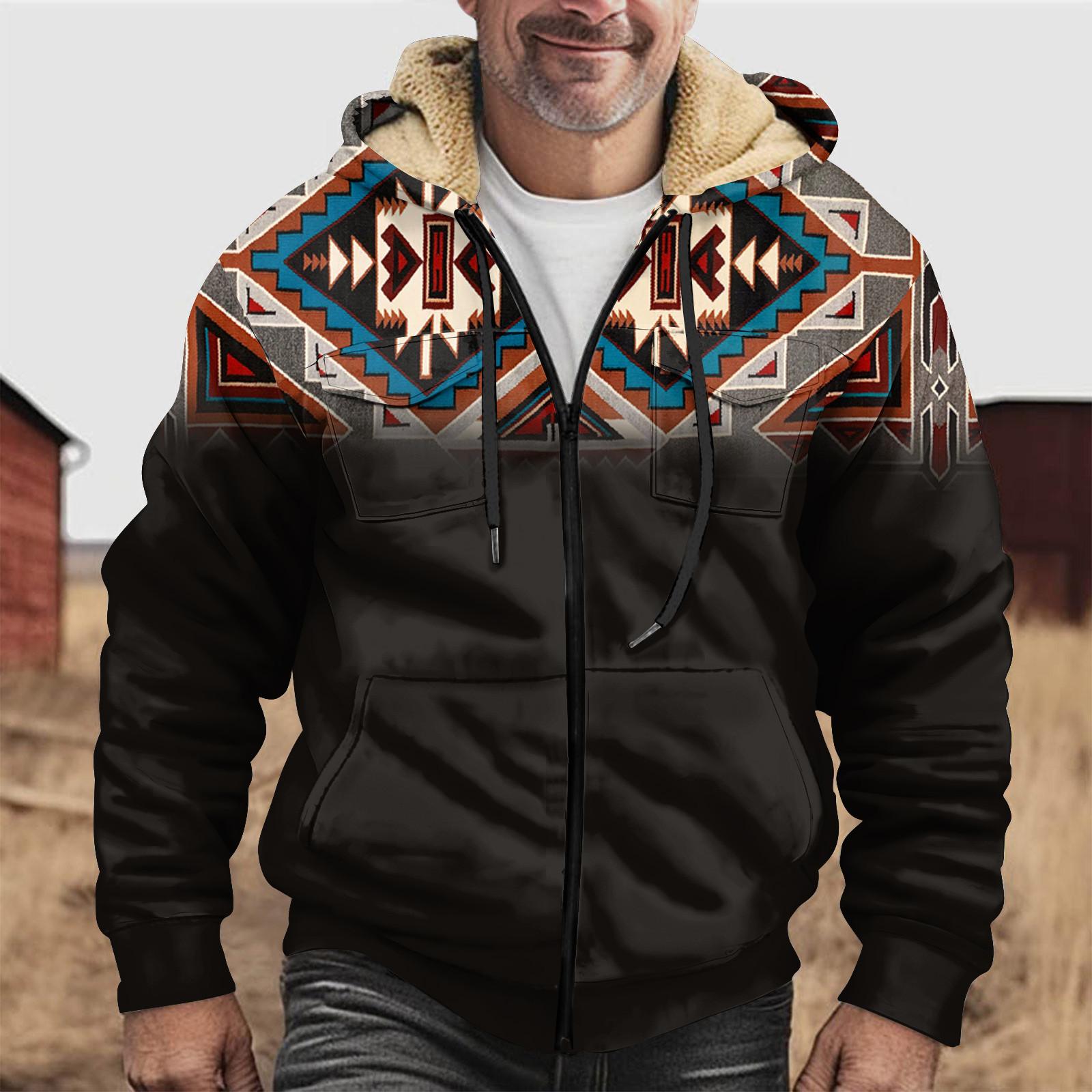 Long nose Heren Winter Rits Capuchon Fleece Sweatshirt Met Opgestikte Zak Casual Jack XXXXL koffie