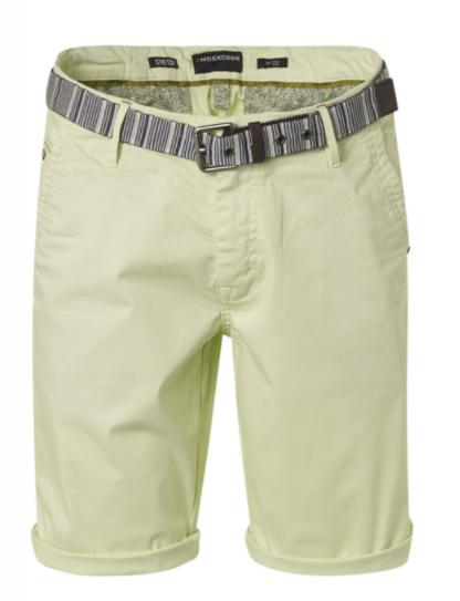 No Excess Korte Chino Met Riem Lime Groen  