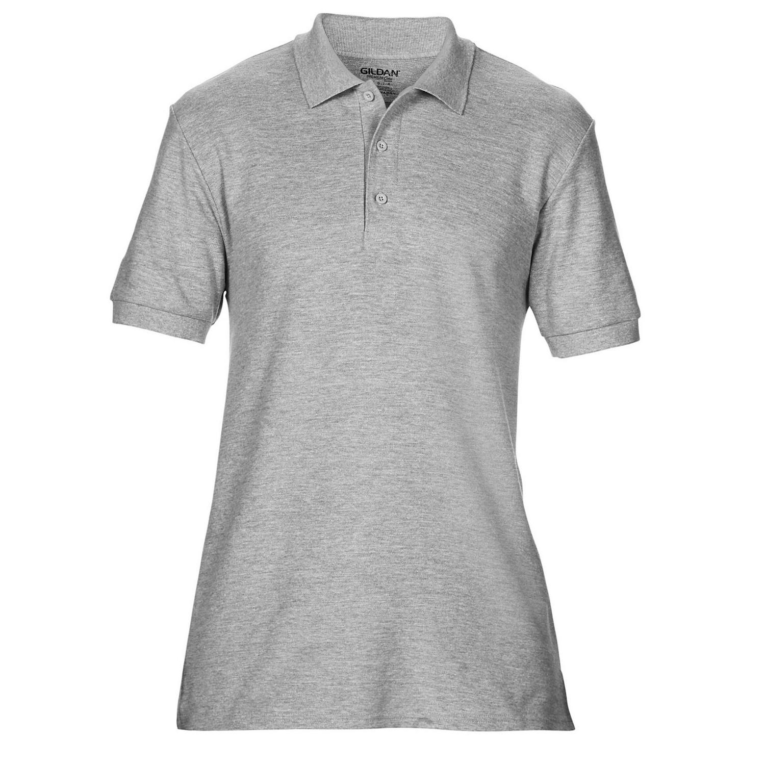 Gildan Heren Hammer dubbel piqué welted sportpoloshirt S grijs