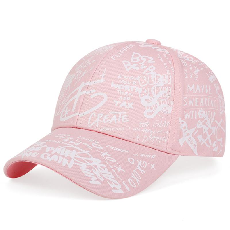 Hat Factory Zomer Baseball Cap Graffiti Zon Caps Hip Hop Vizier Hoed Verstelbare Snap-Back Hoeden Voor Vrouwen Golf Cap roze