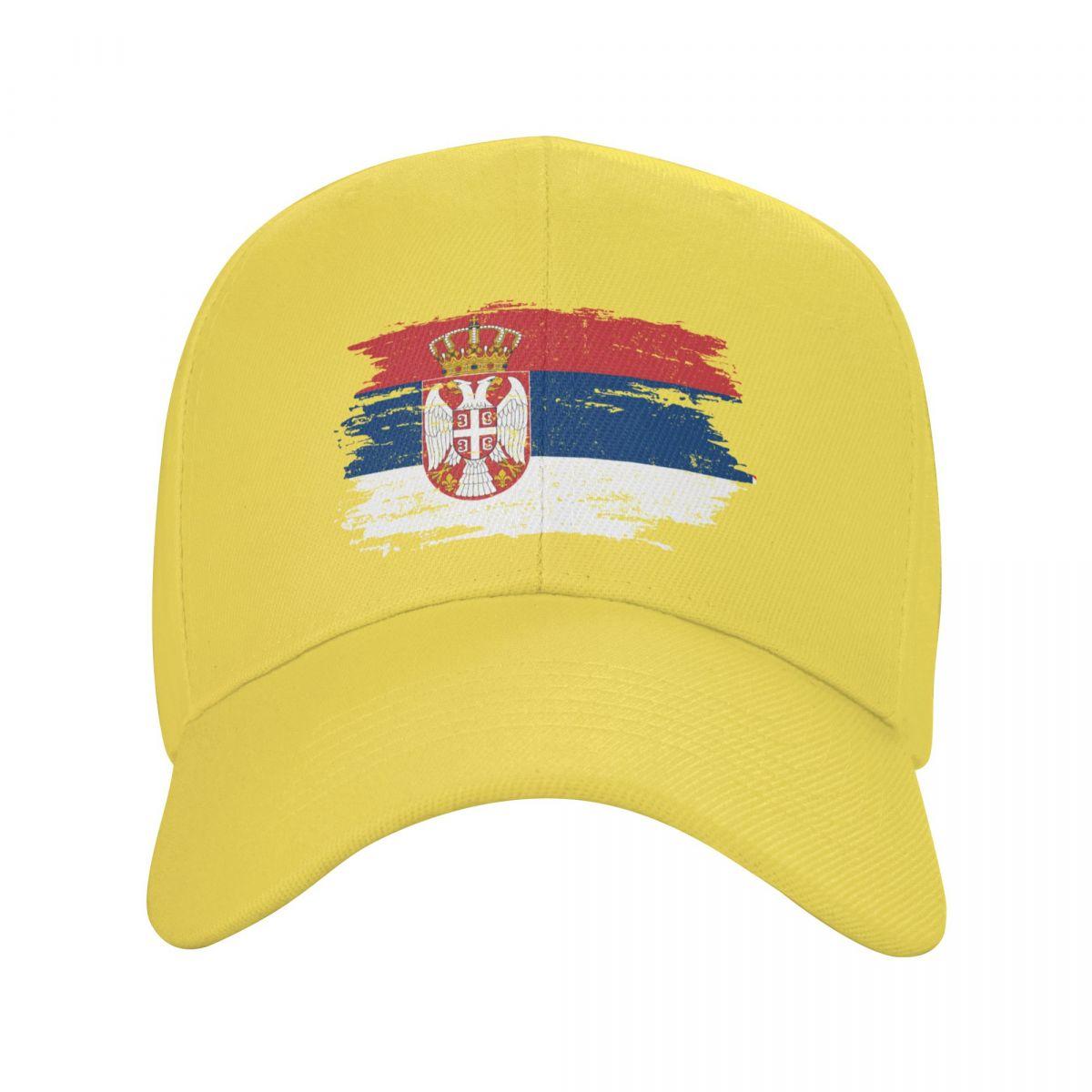 POPI home Gepersonaliseerde Servische vlag honkbalpet dames unisex ademend Servische trotse vader hoed sport snapback petten zonnehoeden Adjustable Cap