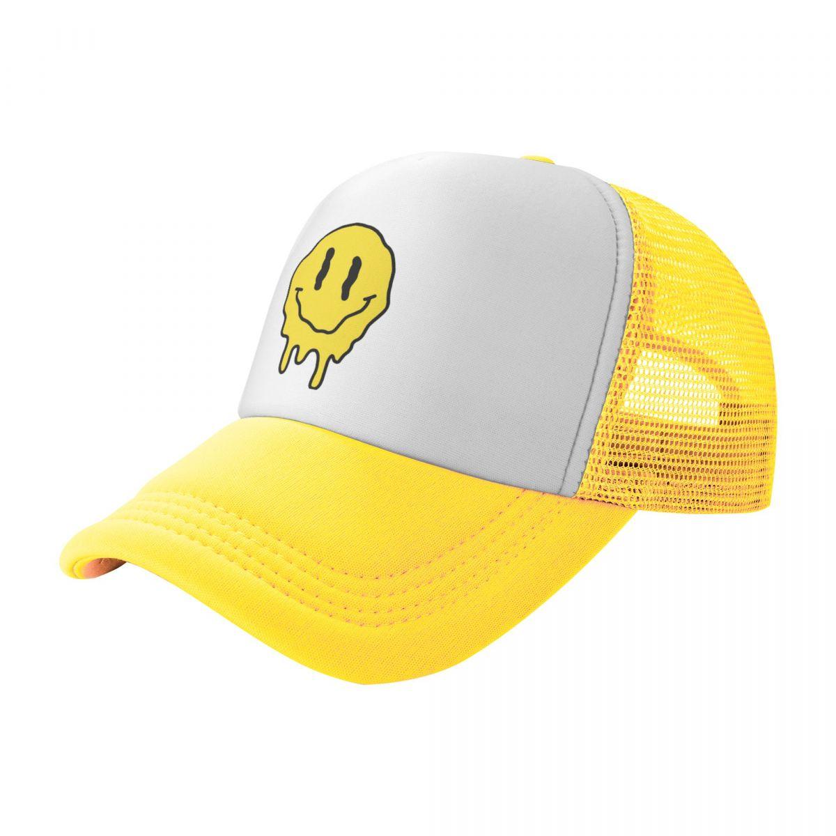 NOmo Home Smeltende Smiley Face Mesh Baseball Hoed Sport Workout Tennishoeden voor Unisex Vrouwen Volwassenen Outdoor Sport caps Adjustable