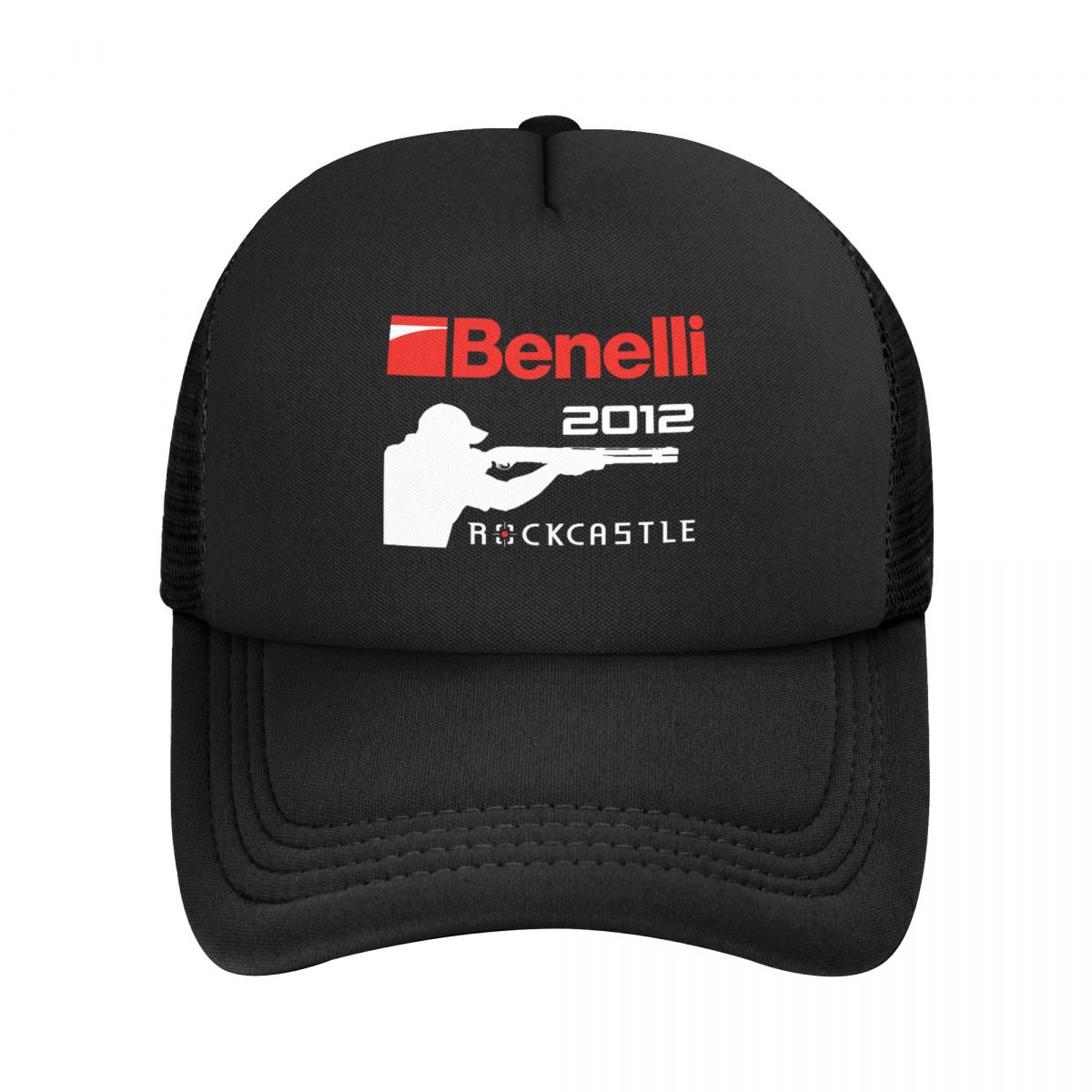 NOmo Home Team Benelli Shotguns Stretchy Trucker Hat Mesh Baseball Cap Verstelbare Snapback Sluiting Hoeden voor Unisex Vrouwen Comfortabel Adjustable
