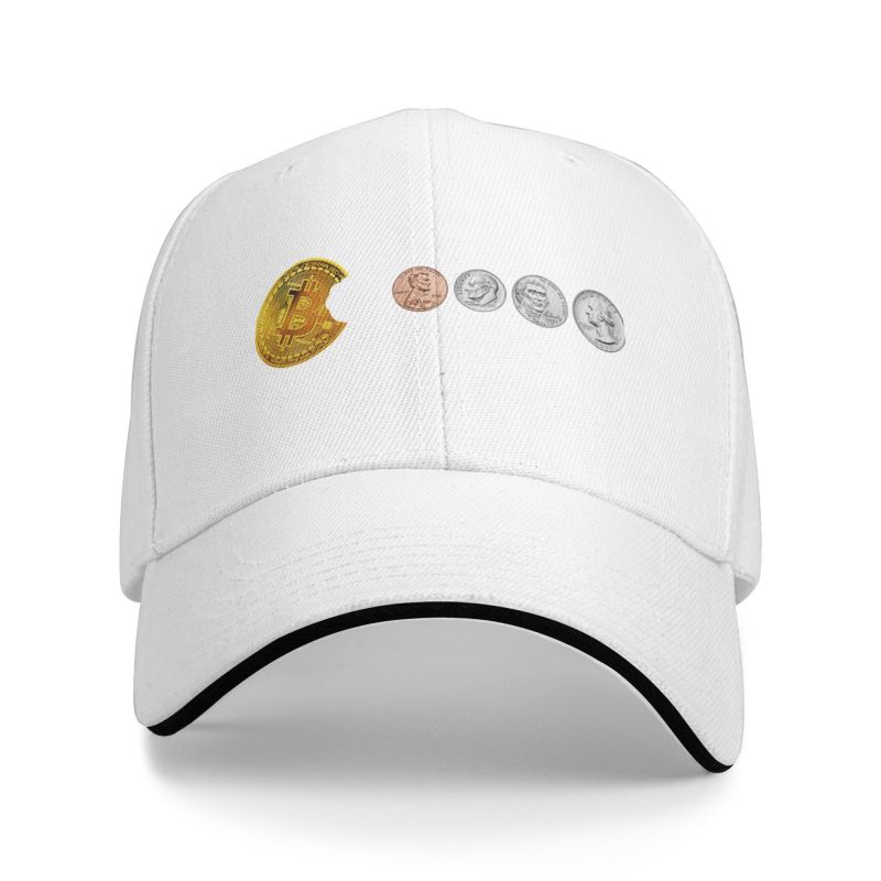 Animedrama Klassieke Bitcoin Snacks Baseball Cap Dames Unisex Op maat verstelbaar Unisex BTC Crypto Coins Dad Hat Outdoor Baseball Cap