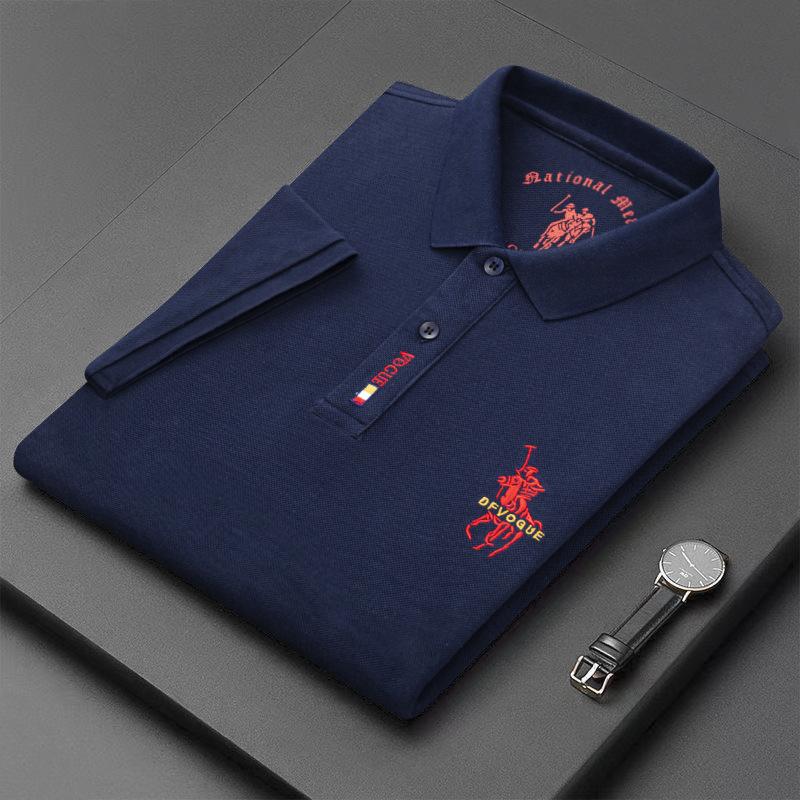 CHIC STUDIO Heren Losse Poloshirt Zomer Nieuwe Jeugd Casual Korte Mouw Effen Kleur Veelzijdig Top Heren T-shirt XXL