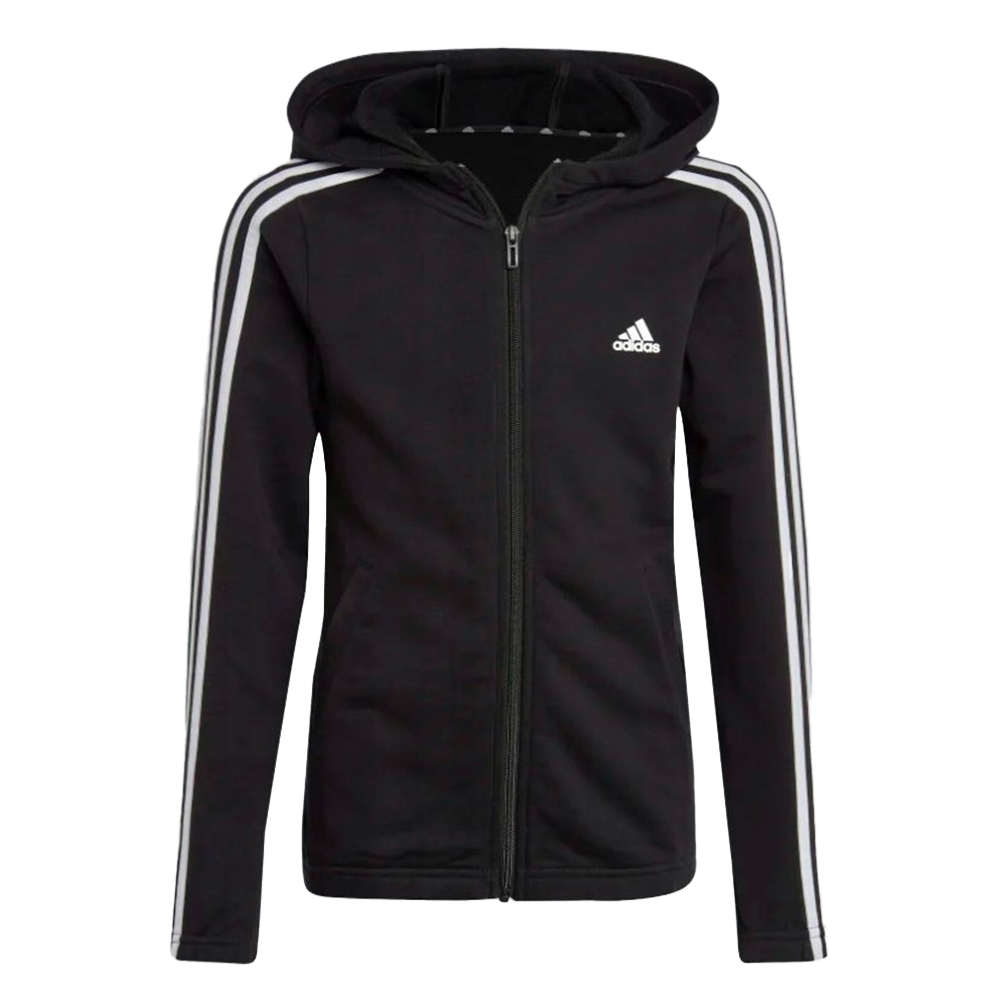 Adidas Kinder/kids essentials gestreepte hoodie met volledige rits